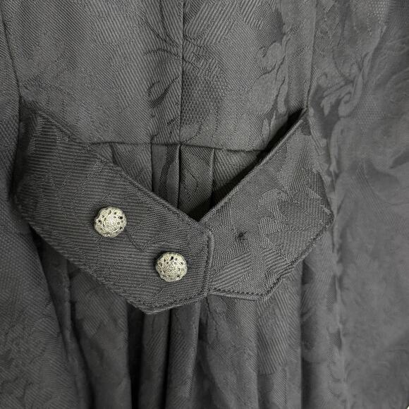 Wah Maker Jacket Womens Large Black Victorian Western Steampunk Brocade USA Goth - Picture 7 of 10